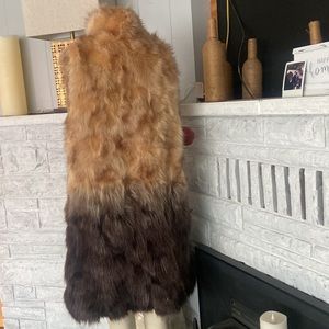 Brown Donna Salyers fabulous furs vest.